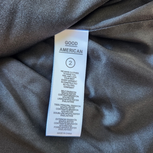 Good American Velvet Blazer Waist Drawcord Black Medium - Picture 10 of 16